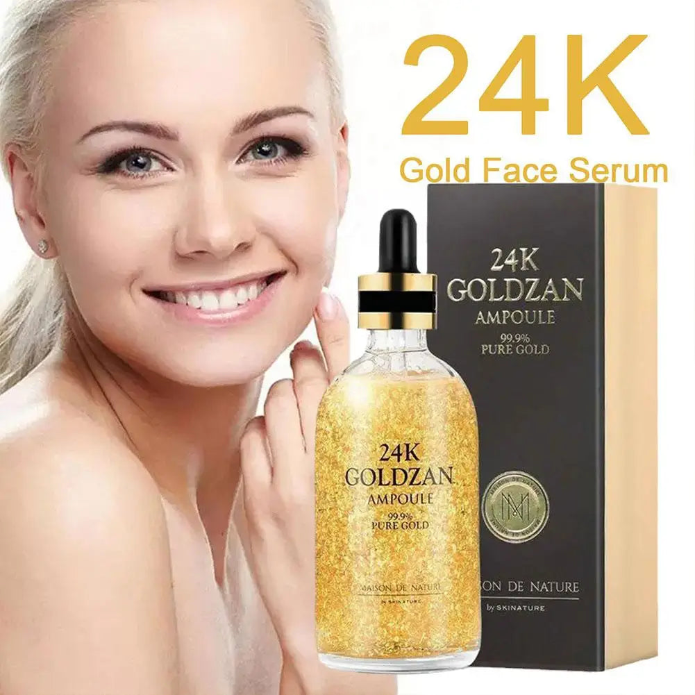 24K Gold Serums Niacinamide Balancing Facial Serums Skin Complexion Pore Anti-Age Face Serums With Acid Snail Secretion