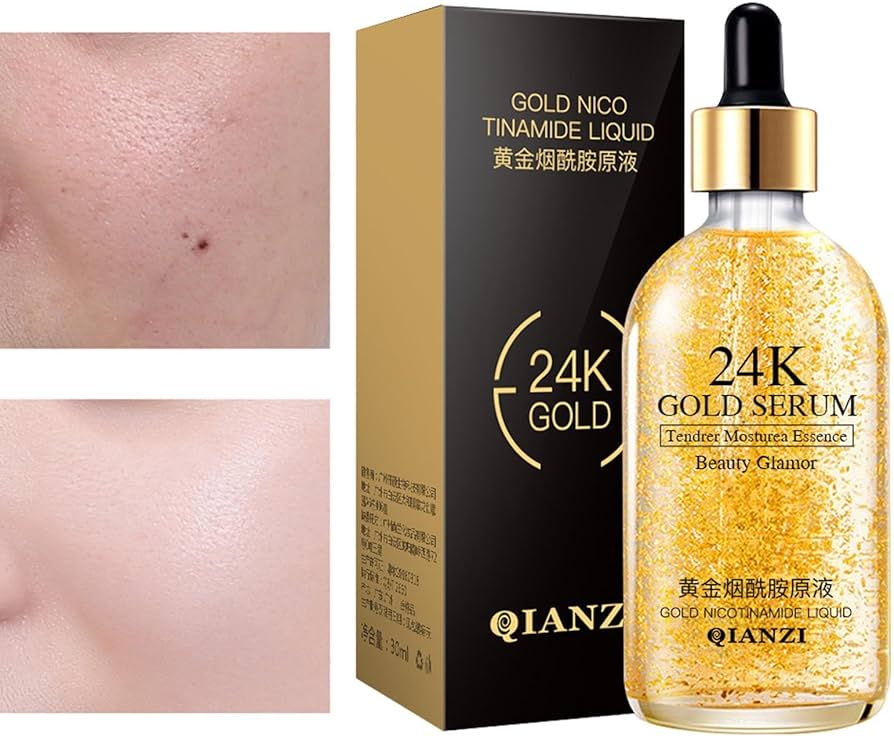 24K Gold Serums Niacinamide Balancing Facial Serums Skin Complexion Pore Anti-Age Face Serums With Acid Snail Secretion